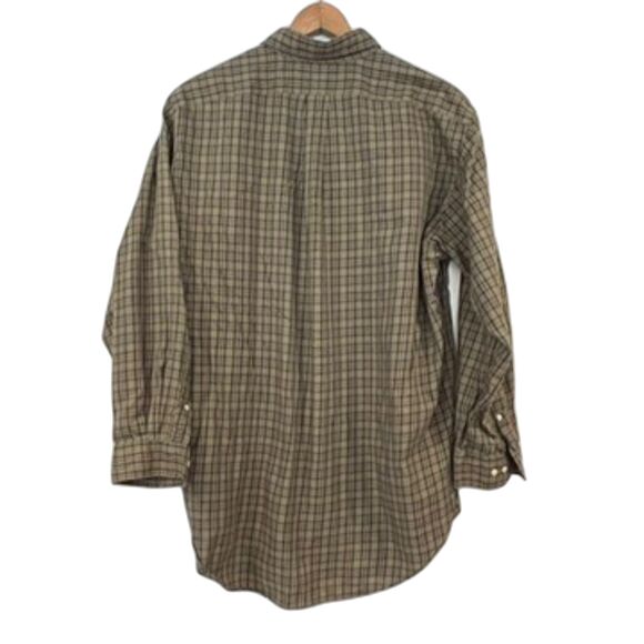 Ralph Lauren Green Plaid Dress Shirt Yarmouth Button Down Collar 16 32/33 - Picture 2 of 4